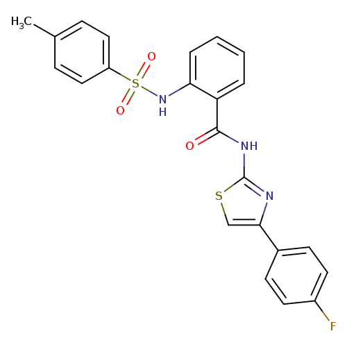N-[4-(4-fluorophenyl)-1,3-thiazol-2-yl]-2-(4-methylbenzenesulfonamido)benzamide