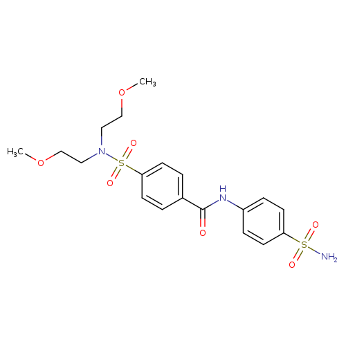 4-[bis(2-methoxyethyl)sulfamoyl]-N-(4-sulfamoylphenyl)benzamide