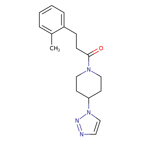 3-(2-methylphenyl)-1-[4-(1H-1,2,3-triazol-1-yl)piperidin-1-yl]propan-1-one