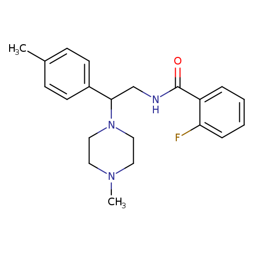 2-fluoro-N-[2-(4-methylphenyl)-2-(4-methylpiperazin-1-yl)ethyl]benzamide
