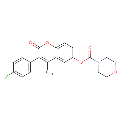 3-(4-chlorophenyl)-4-methyl-2-oxo-2H-chromen-6-yl morpholine-4-carboxylate
