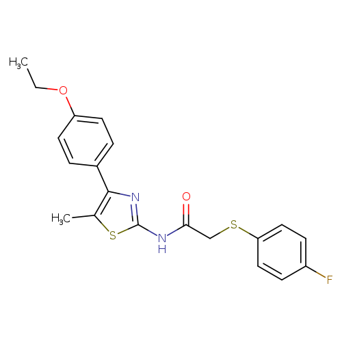 N-[4-(4-ethoxyphenyl)-5-methyl-1,3-thiazol-2-yl]-2-[(4-fluorophenyl)sulfanyl]acetamide