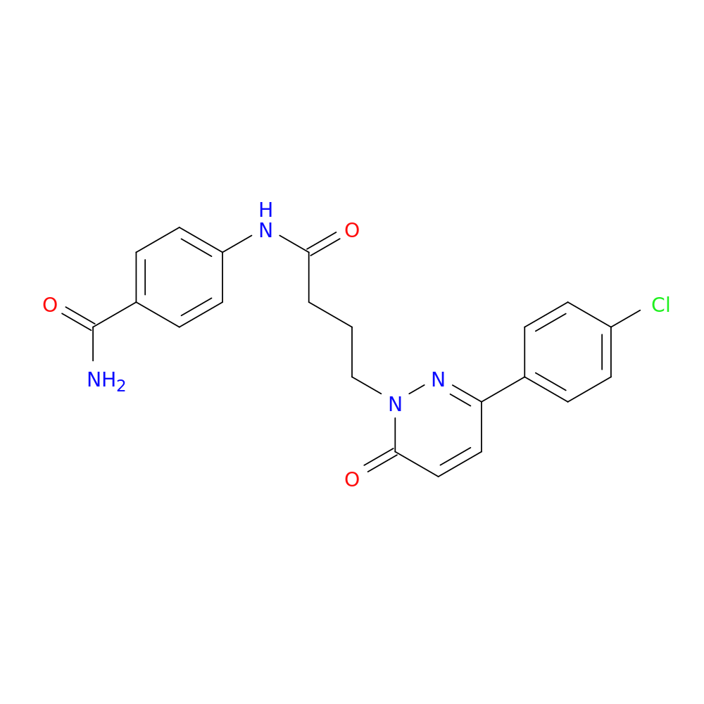 4-{4-[3-(4-chlorophenyl)-6-oxo-1,6-dihydropyridazin-1-yl]butanamido}benzamide