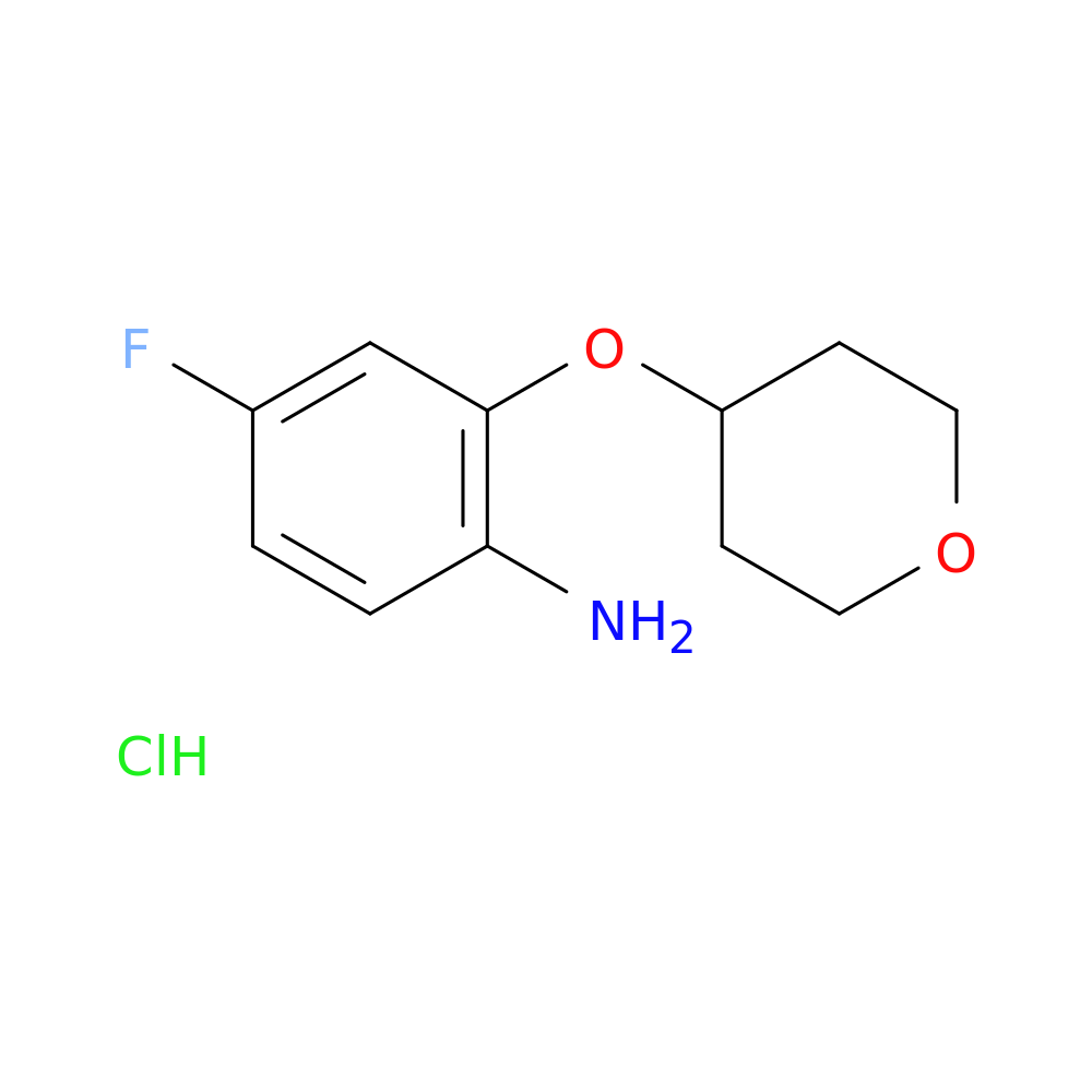 4-fluoro-2-(oxan-4-yloxy)aniline hydrochloride