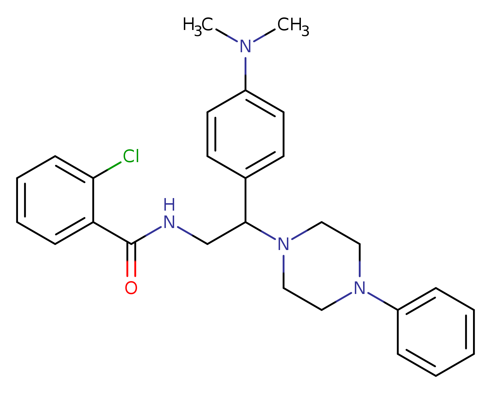 2-chloro-N-{2-[4-(dimethylamino)phenyl]-2-(4-phenylpiperazin-1-yl)ethyl}benzamide