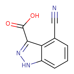 1H-Indazole-3-carboxylic acid, 4-cyano-