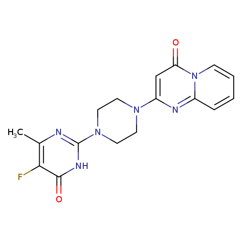 5-fluoro-6-methyl-2-(4-{4-oxo-4H-pyrido[1,2-a]pyrimidin-2-yl}piperazin-1-yl)-3,4-dihydropyrimidin-4-one