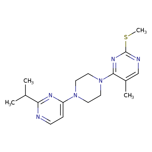 5-methyl-2-(methylsulfanyl)-4-{4-[2-(propan-2-yl)pyrimidin-4-yl]piperazin-1-yl}pyrimidine