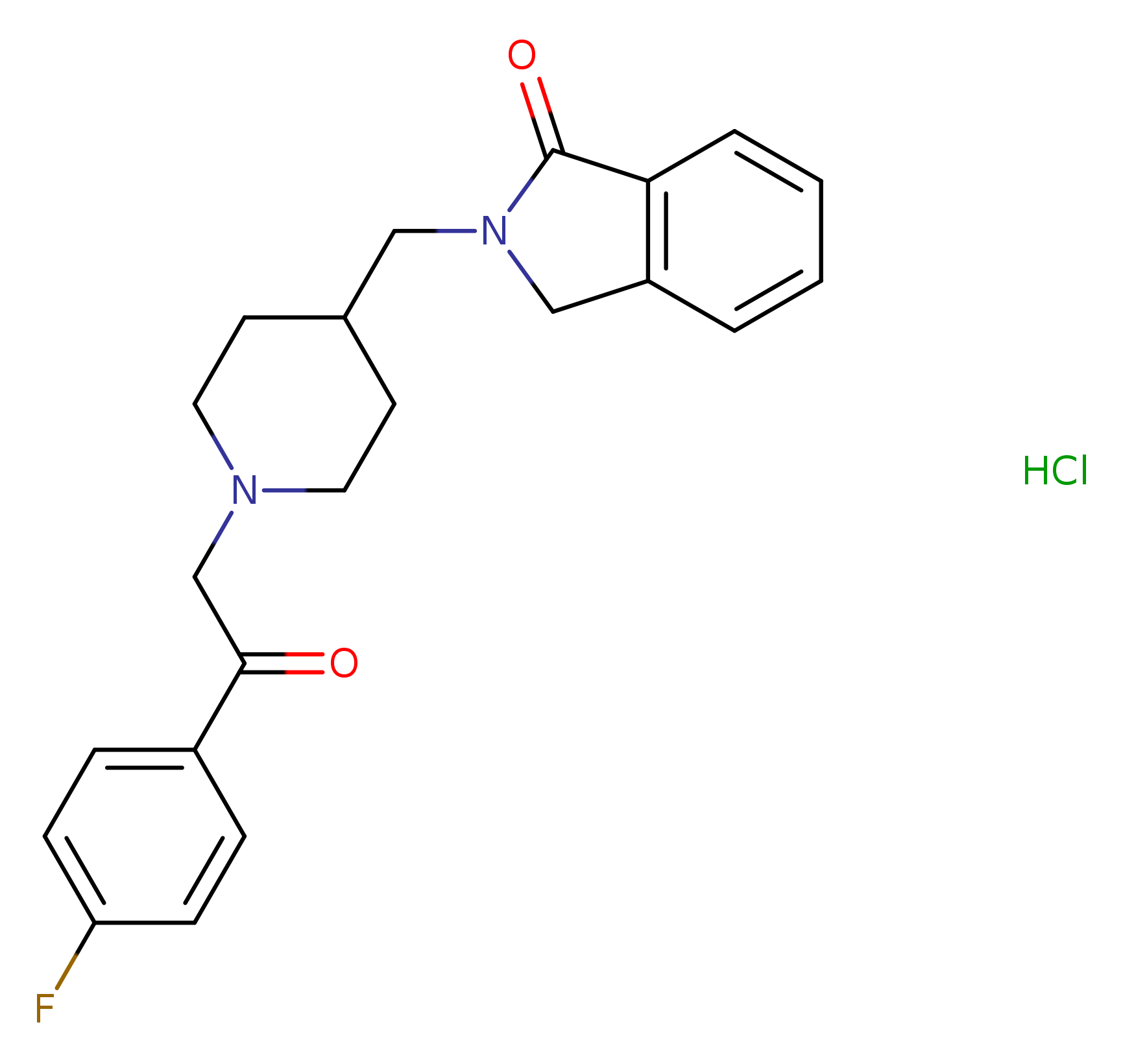 2-{1-[2-(4-fluorophenyl)-2-oxoethyl]piperidin-4-ylmethyl}-2,3-dihydroisoindol-1-one monohydrochloride