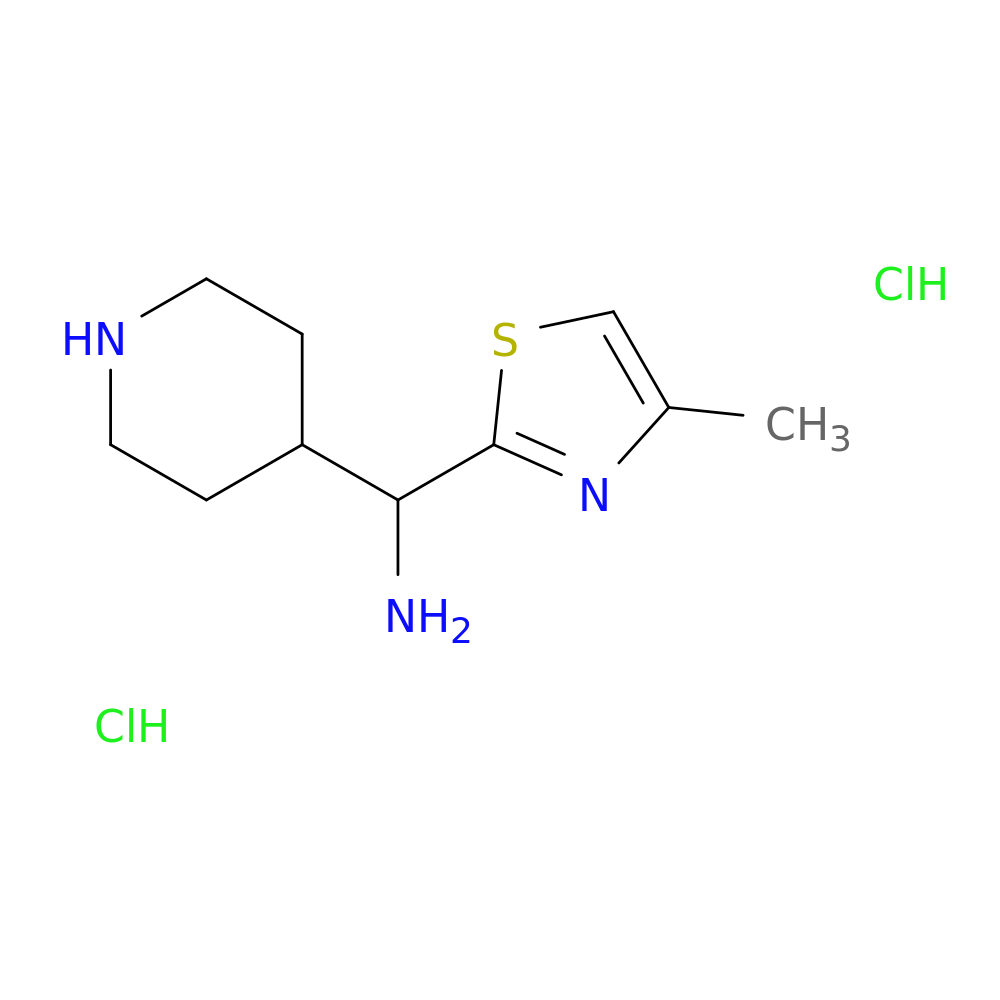 (4-methyl-1,3-thiazol-2-yl)(piperidin-4-yl)methanamine dihydrochloride