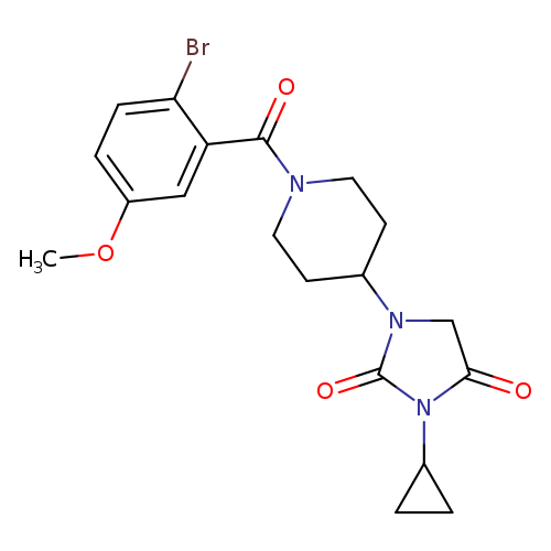 1-[1-(2-bromo-5-methoxybenzoyl)piperidin-4-yl]-3-cyclopropylimidazolidine-2,4-dione