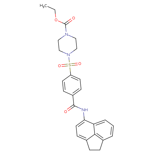 ethyl 4-{4-[(1,2-dihydroacenaphthylen-5-yl)carbamoyl]benzenesulfonyl}piperazine-1-carboxylate