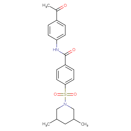 N-(4-acetylphenyl)-4-[(3,5-dimethylpiperidin-1-yl)sulfonyl]benzamide