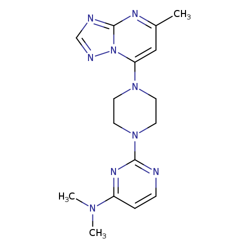 N,N-dimethyl-2-(4-{5-methyl-[1,2,4]triazolo[1,5-a]pyrimidin-7-yl}piperazin-1-yl)pyrimidin-4-amine