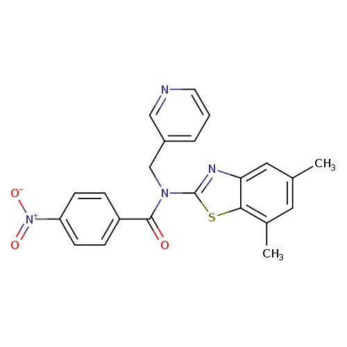 N-(5,7-dimethyl-1,3-benzothiazol-2-yl)-4-nitro-N-[(pyridin-3-yl)methyl]benzamide