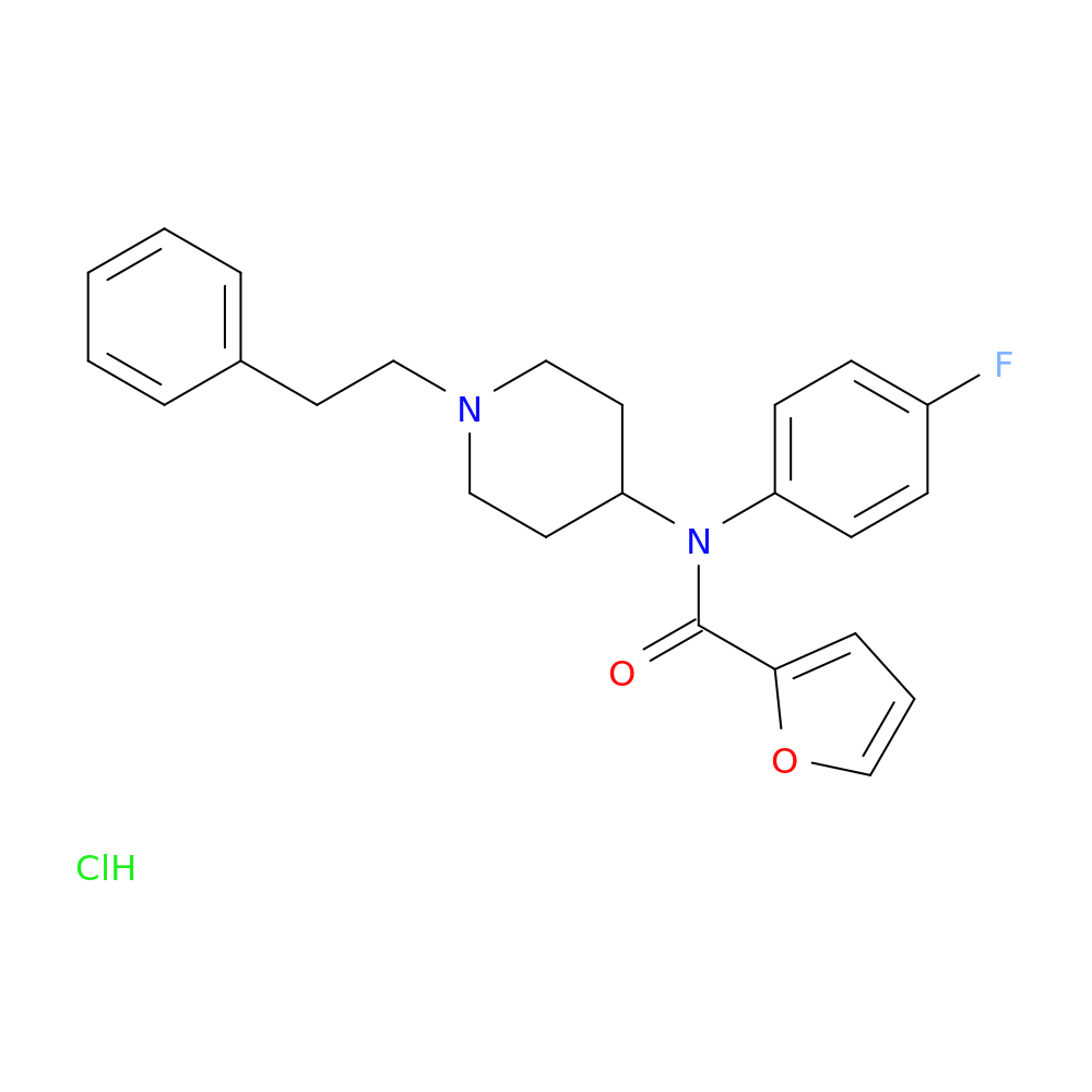 N-(4-fluorophenyl)-N-(1-phenethylpiperidin-4-yl)furan-2-carboxamide,monohydrochloride