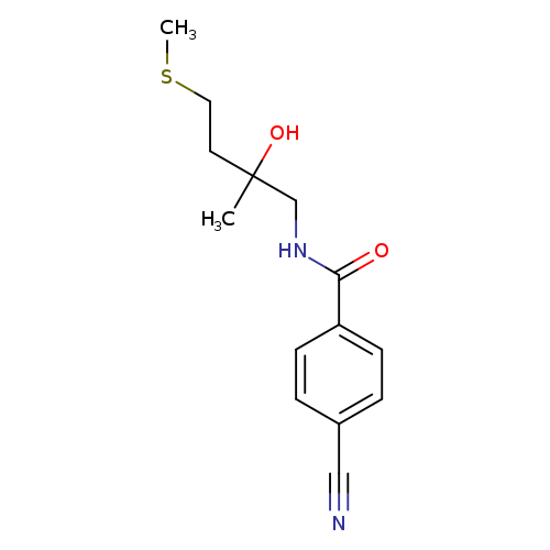 4-cyano-N-[2-hydroxy-2-methyl-4-(methylsulfanyl)butyl]benzamide