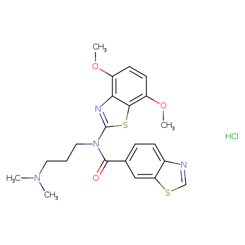 N-(4,7-dimethoxy-1,3-benzothiazol-2-yl)-N-[3-(dimethylamino)propyl]-1,3-benzothiazole-6-carboxamide hydrochloride