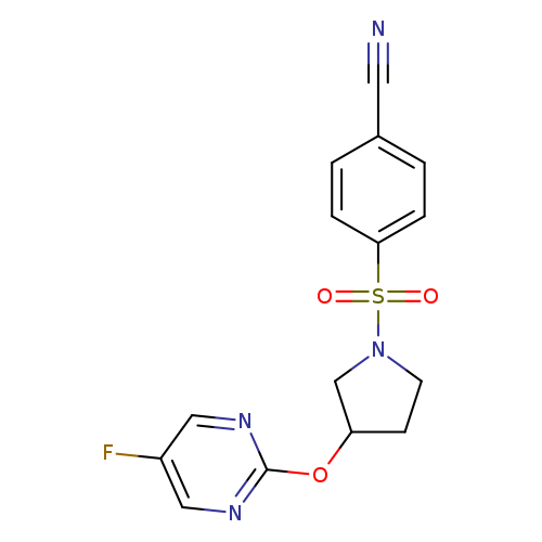 4-({3-[(5-fluoropyrimidin-2-yl)oxy]pyrrolidin-1-yl}sulfonyl)benzonitrile