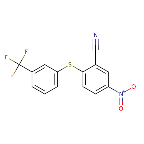 5-nitro-2-{[3-(trifluoromethyl)phenyl]sulfanyl}benzonitrile