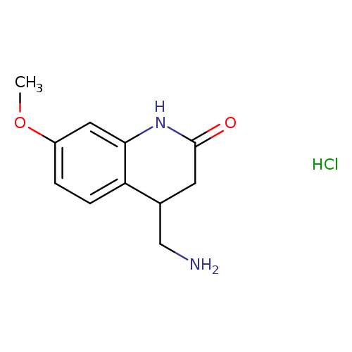 2(1H)-Quinolinone, 4-(aminomethyl)-3,4-dihydro-7-methoxy-, hydrochloride (1:1)