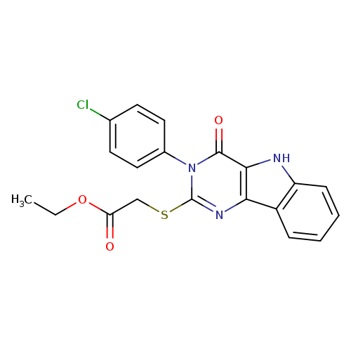 ethyl 2-{[3-(4-chlorophenyl)-4-oxo-3H,4H,5H-pyrimido[5,4-b]indol-2-yl]sulfanyl}acetate