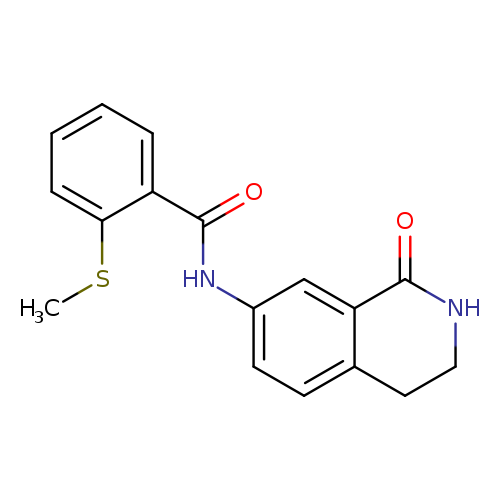 2-(methylsulfanyl)-N-(1-oxo-1,2,3,4-tetrahydroisoquinolin-7-yl)benzamide