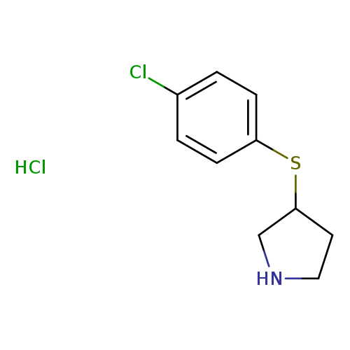 3-[(4-CHLOROPHENYL)SULFANYL]PYRROLIDINE HYDROCHLORIDE