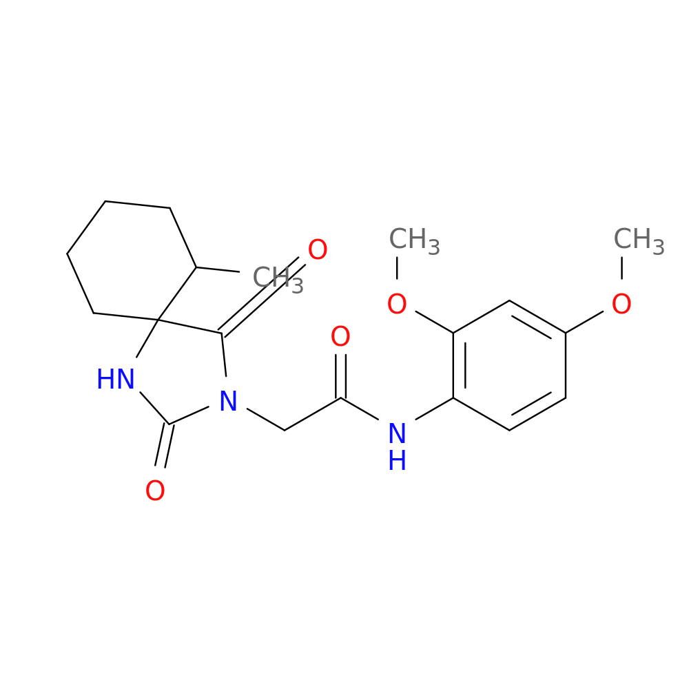 N-(2,4-dimethoxyphenyl)-2-{6-methyl-2,4-dioxo-1,3-diazaspiro[4.5]decan-3-yl}acetamide