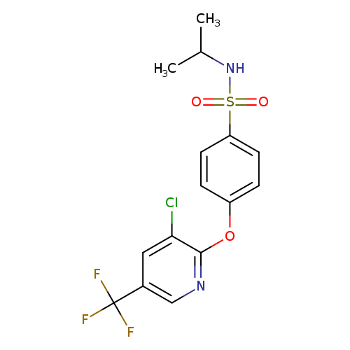 4-{[3-chloro-5-(trifluoromethyl)pyridin-2-yl]oxy}-N-(propan-2-yl)benzene-1-sulfonamide
