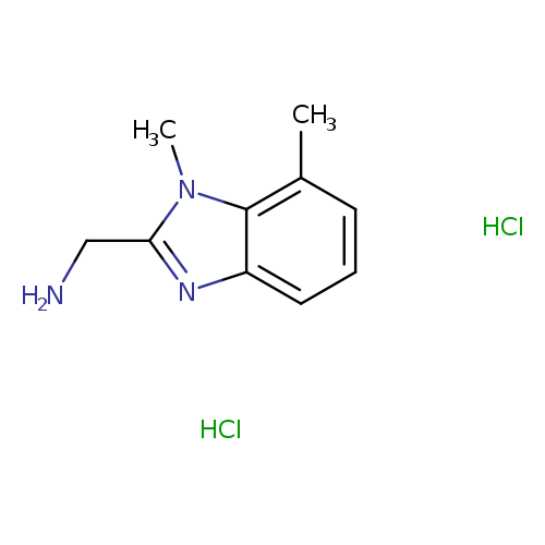 (1,7-dimethyl-1H-1,3-benzodiazol-2-yl)methanamine dihydrochloride