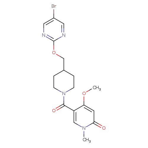 5-(4-{[(5-bromopyrimidin-2-yl)oxy]methyl}piperidine-1-carbonyl)-4-methoxy-1-methyl-1,2-dihydropyridin-2-one