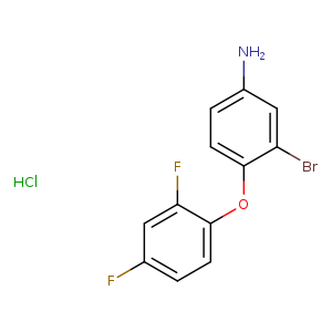 Benzenamine, 3-bromo-4-(2,4-difluorophenoxy)-, hydrochloride (1:1)