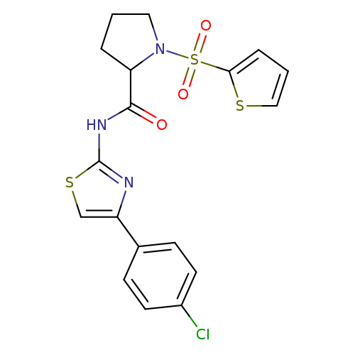 N-[4-(4-chlorophenyl)-1,3-thiazol-2-yl]-1-(thiophene-2-sulfonyl)pyrrolidine-2-carboxamide