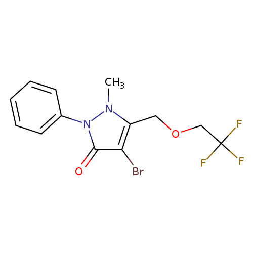 4-bromo-1-methyl-2-phenyl-5-[(2,2,2-trifluoroethoxy)methyl]-2,3-dihydro-1H-pyrazol-3-one