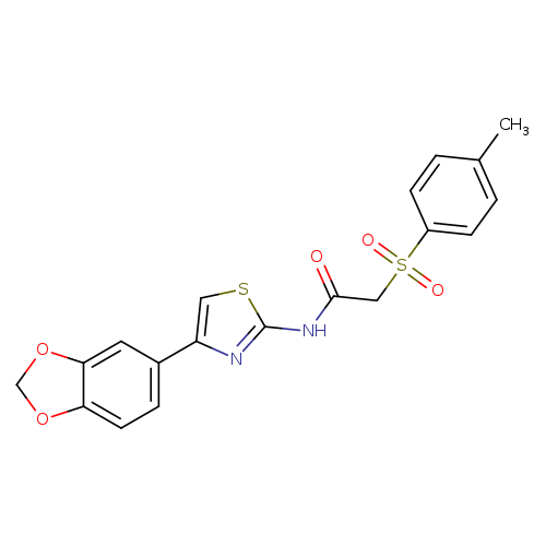 N-[4-(2H-1,3-benzodioxol-5-yl)-1,3-thiazol-2-yl]-2-(4-methylbenzenesulfonyl)acetamide