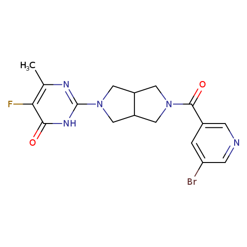 2-[5-(5-bromopyridine-3-carbonyl)-octahydropyrrolo[3,4-c]pyrrol-2-yl]-5-fluoro-6-methyl-3,4-dihydropyrimidin-4-one