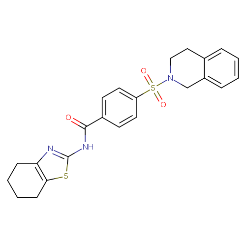 N-(4,5,6,7-tetrahydro-1,3-benzothiazol-2-yl)-4-(1,2,3,4-tetrahydroisoquinoline-2-sulfonyl)benzamide