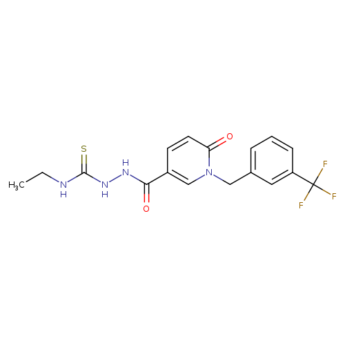 N-[(ethylcarbamothioyl)amino]-6-oxo-1-{[3-(trifluoromethyl)phenyl]methyl}-1,6-dihydropyridine-3-carboxamide