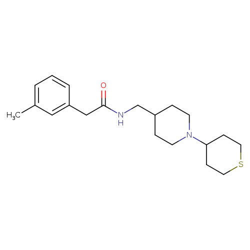 2-(3-methylphenyl)-N-{[1-(thian-4-yl)piperidin-4-yl]methyl}acetamide