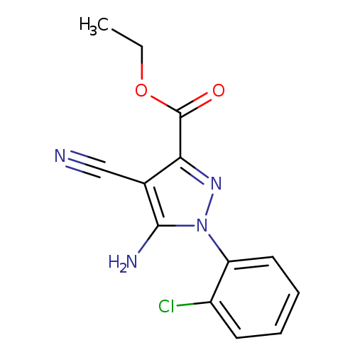 Ethyl 5-amino-1-(2-chlorophenyl)-4-cyanopyrazole-3-carboxylate
