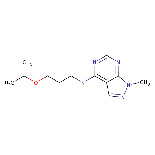 1-methyl-N-[3-(propan-2-yloxy)propyl]-1H-pyrazolo[3,4-d]pyrimidin-4-amine