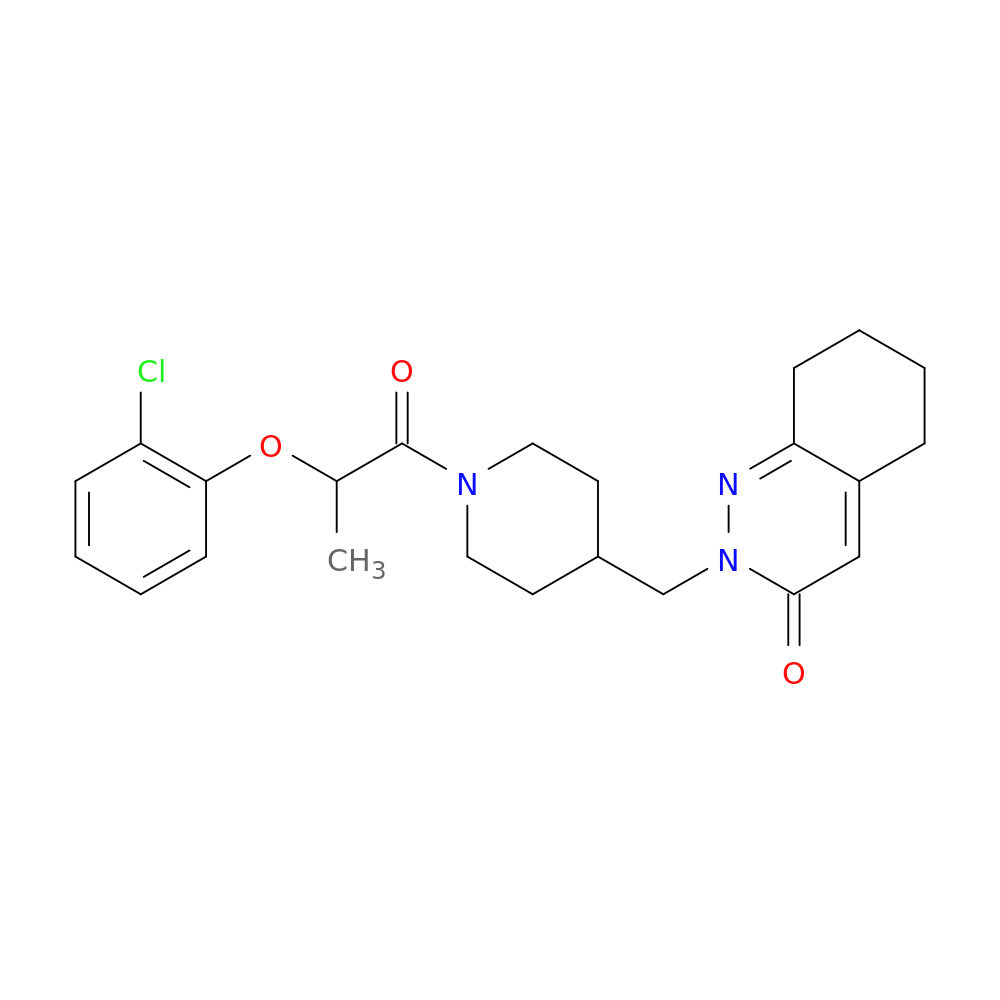 2-({1-[2-(2-chlorophenoxy)propanoyl]piperidin-4-yl}methyl)-2,3,5,6,7,8-hexahydrocinnolin-3-one