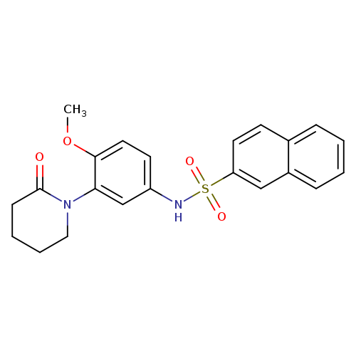 N-[4-methoxy-3-(2-oxopiperidin-1-yl)phenyl]naphthalene-2-sulfonamide