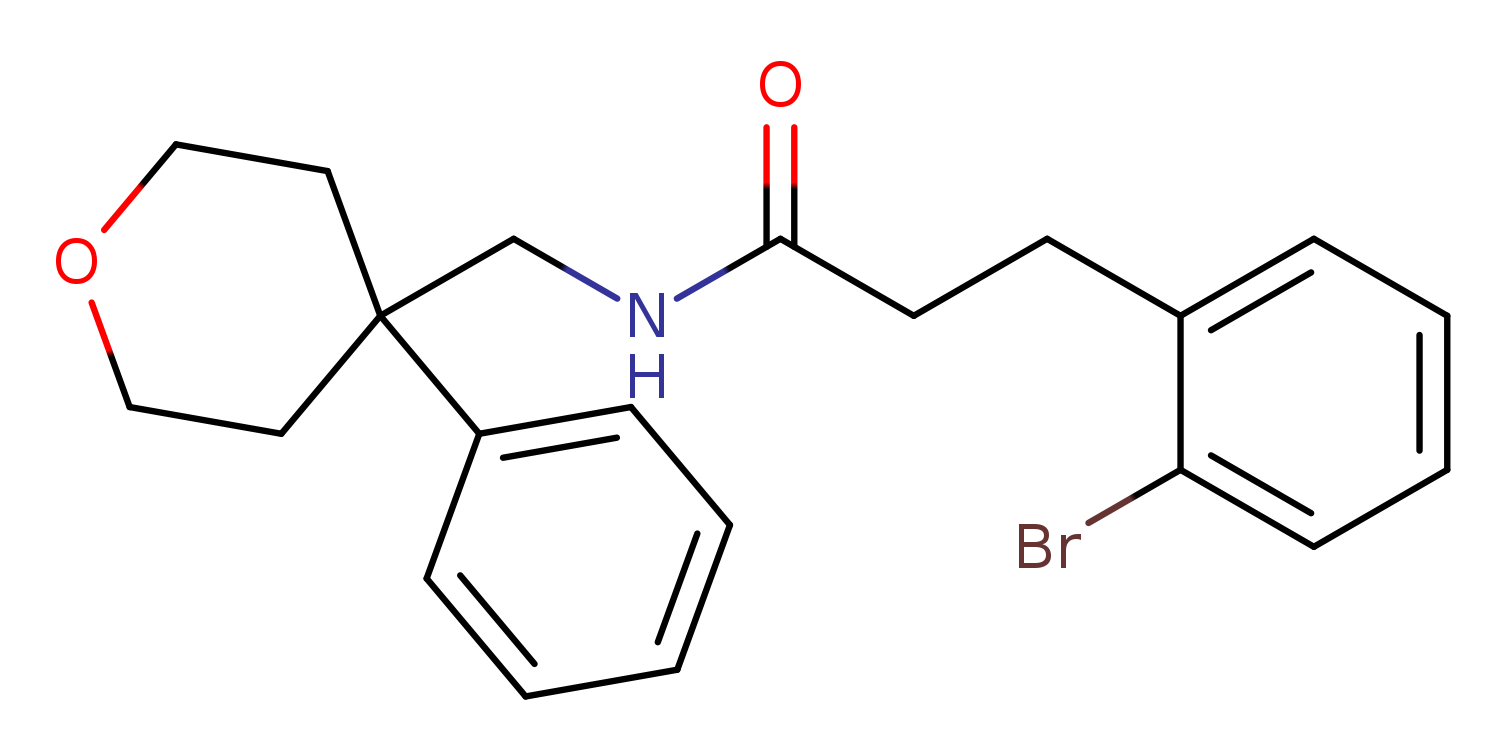 3-(2-bromophenyl)-N-[(4-phenyloxan-4-yl)methyl]propanamide