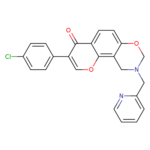 3-(4-chlorophenyl)-9-[(pyridin-2-yl)methyl]-4H,8H,9H,10H-chromeno[8,7-e][1,3]oxazin-4-one