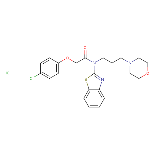 N-(1,3-benzothiazol-2-yl)-2-(4-chlorophenoxy)-N-[3-(morpholin-4-yl)propyl]acetamide hydrochloride