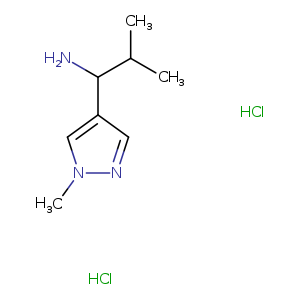 2-methyl-1-(1-methyl-1H-pyrazol-4-yl)propan-1-amine dihydrochloride
