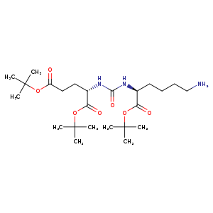 L-Glutamic acid, N-[[[(1S)-5-amino-1-[(1,1-dimethylethoxy)carbonyl]pentyl]amino]carbonyl]-, 1,5-bis(1,1-dimethylethyl) ester