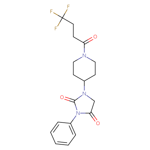 3-phenyl-1-[1-(4,4,4-trifluorobutanoyl)piperidin-4-yl]imidazolidine-2,4-dione